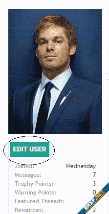 Edit User Button in user profile