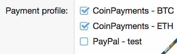 CoinPayments (payments in cryptocurrency)
