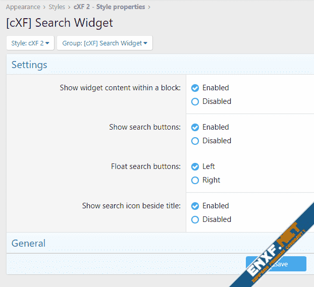 [cXF] Search Widget